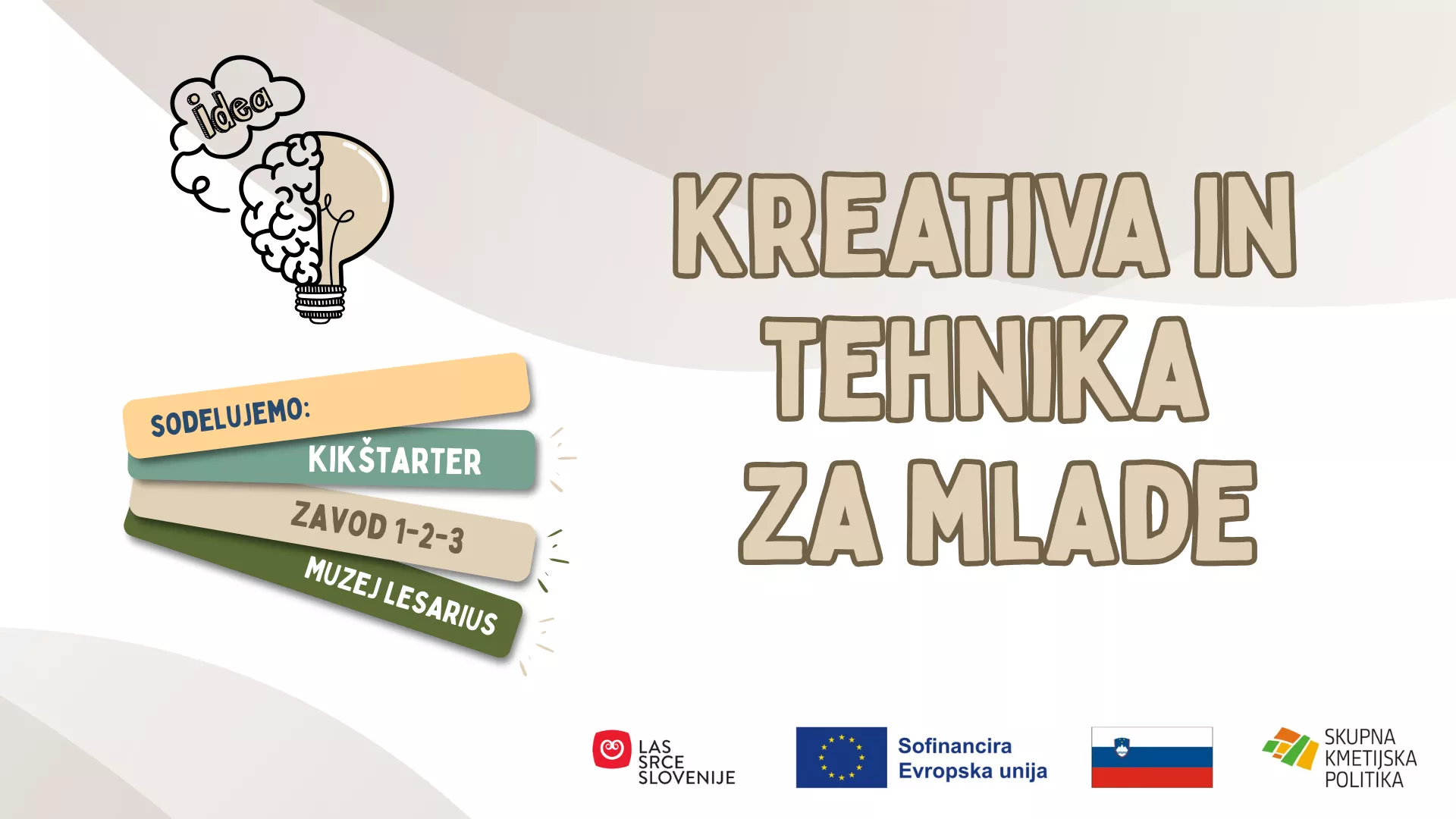 Kreativa in tehnika za mlade, vabilo