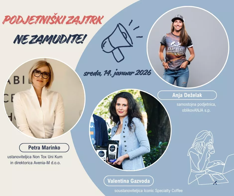 Podjetniški zajtrk Ženski podjetniški zajtrk v Trbovljah