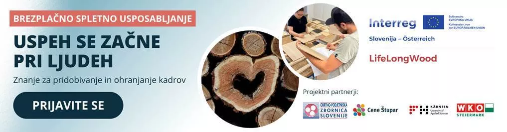 Mogul I LifeLongWood, uspeh se začne pri ljudeh in Zoom predavanje o lesu kot odgovoru na globalne trende. Mizarstvo Kos se je udeležilo prvega modula projekta LifeLongWood o trendih v lesarstvu, podnebnem potencialu lesa in generacijskih izzivih v podjetjih. Projekt LifeLongWood – Čezmejno sodelovanje za spodbujanje lesa kot surovine in poklicnega področja prihodnosti. Projekt financira Evropski sklad za regionalni razvoj v okviru programa Interreg Slovenija-Avstrija.