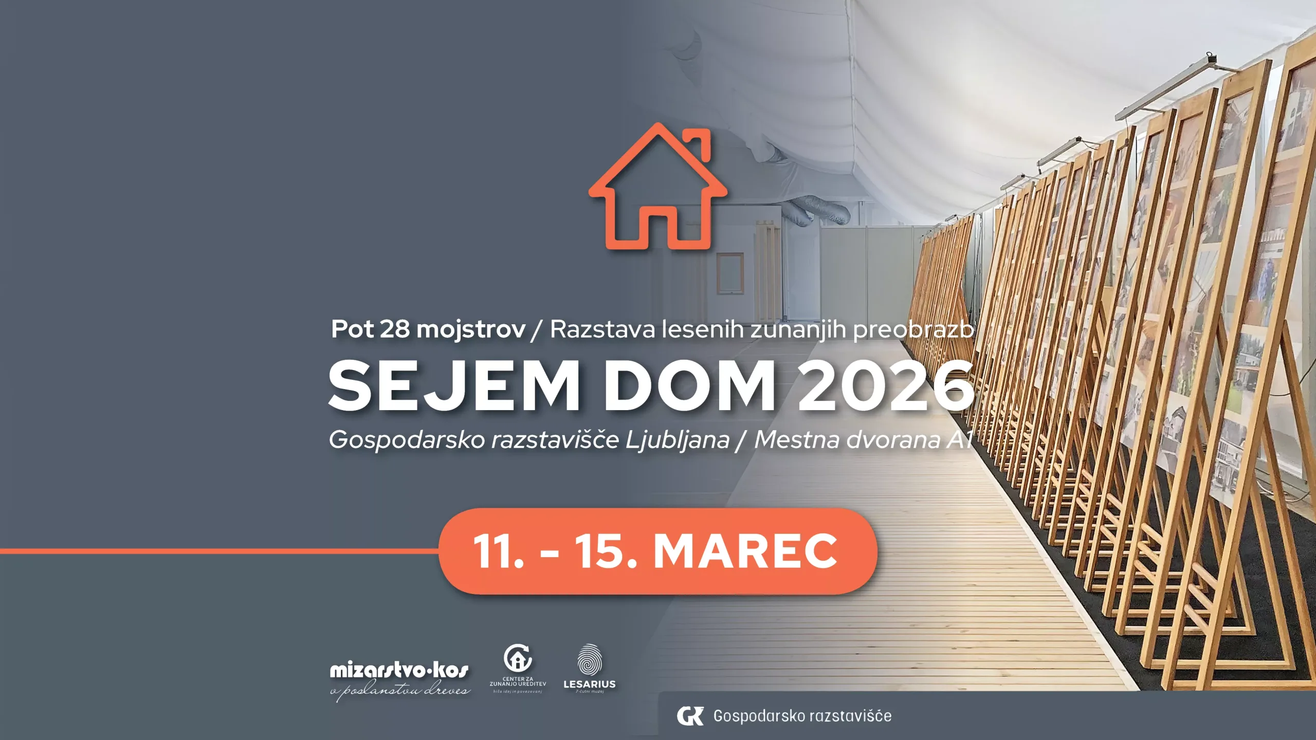 Vabljeni na sejem Dom, kjer razstavlja s Potjo 28 mojstrov - Mizarstvo Kos d.o.o. s Centrom za zunanjo ureditev d.o.o.