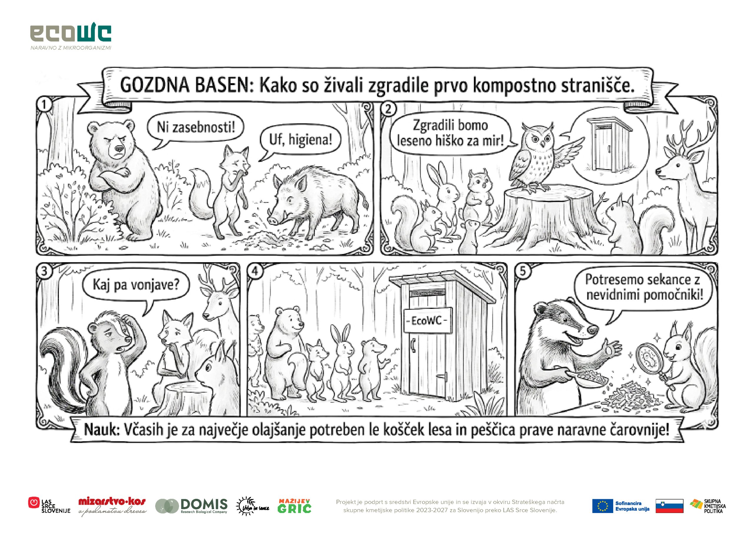 Gozdna basen Dan ekologije in predstavitev kompostnega stranišča EcoWC v Podružnični šoli Polšnik in Vrtcu Polhek Polšnik